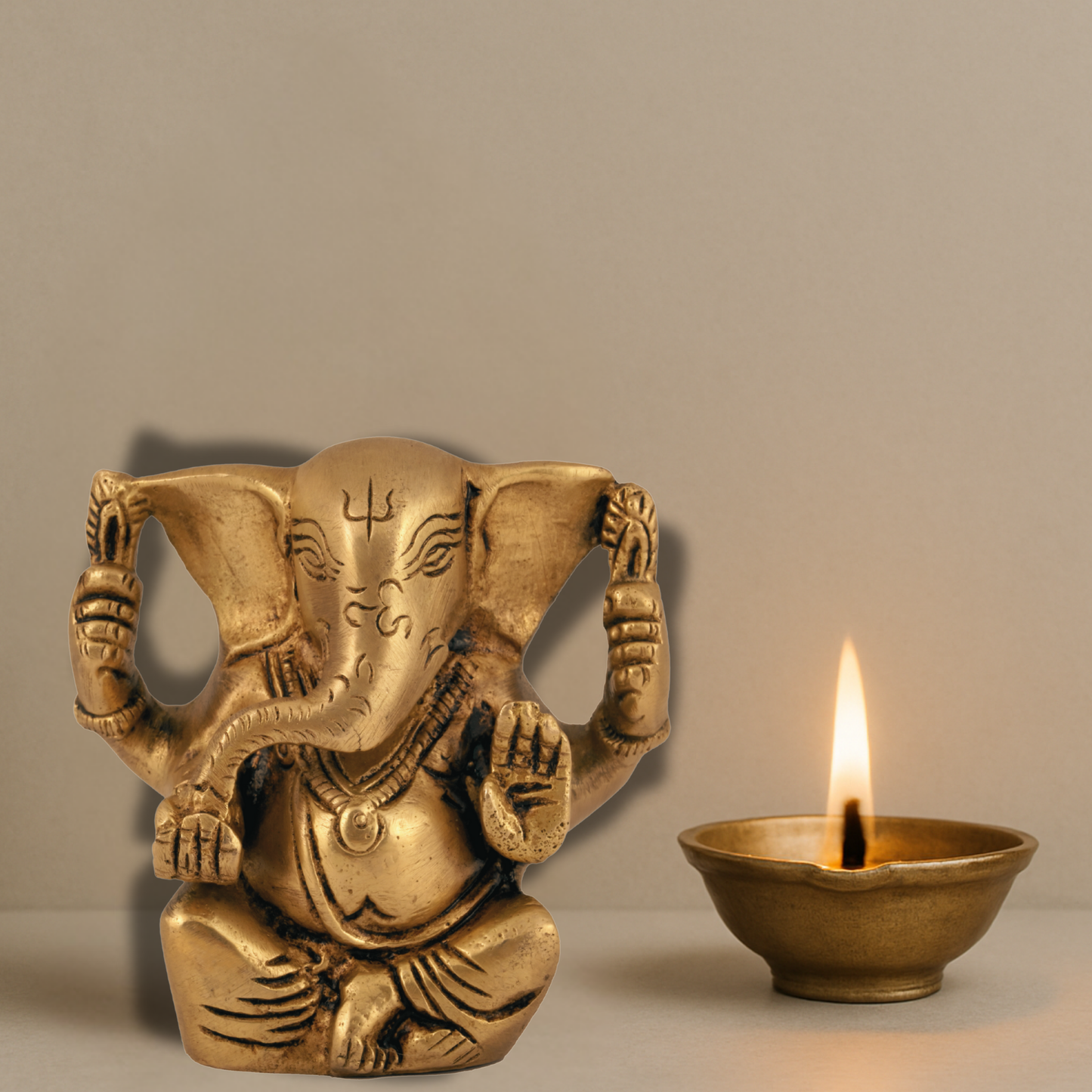 Brass Appu Ganesha