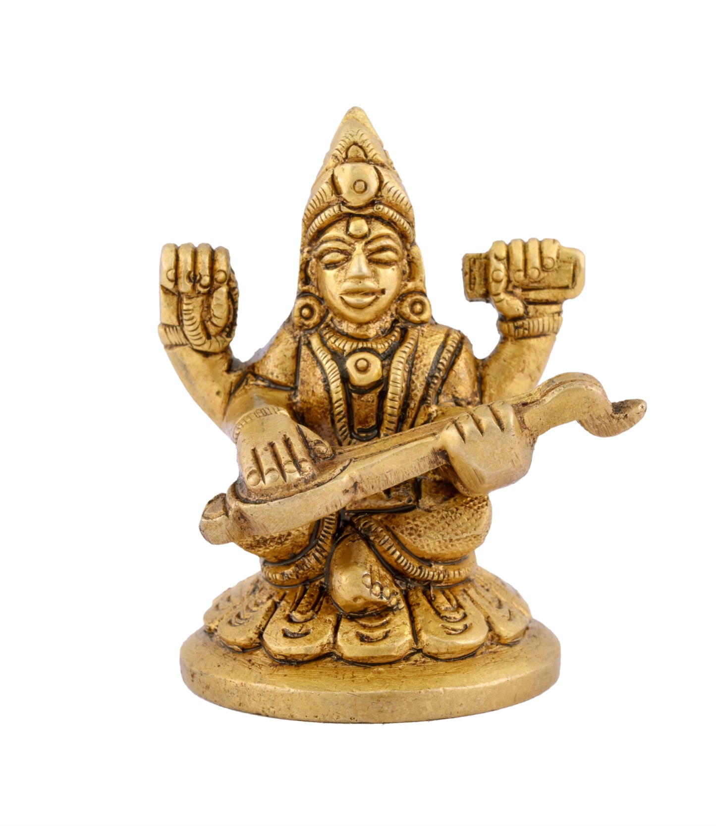 Brass Miniature Saraswati