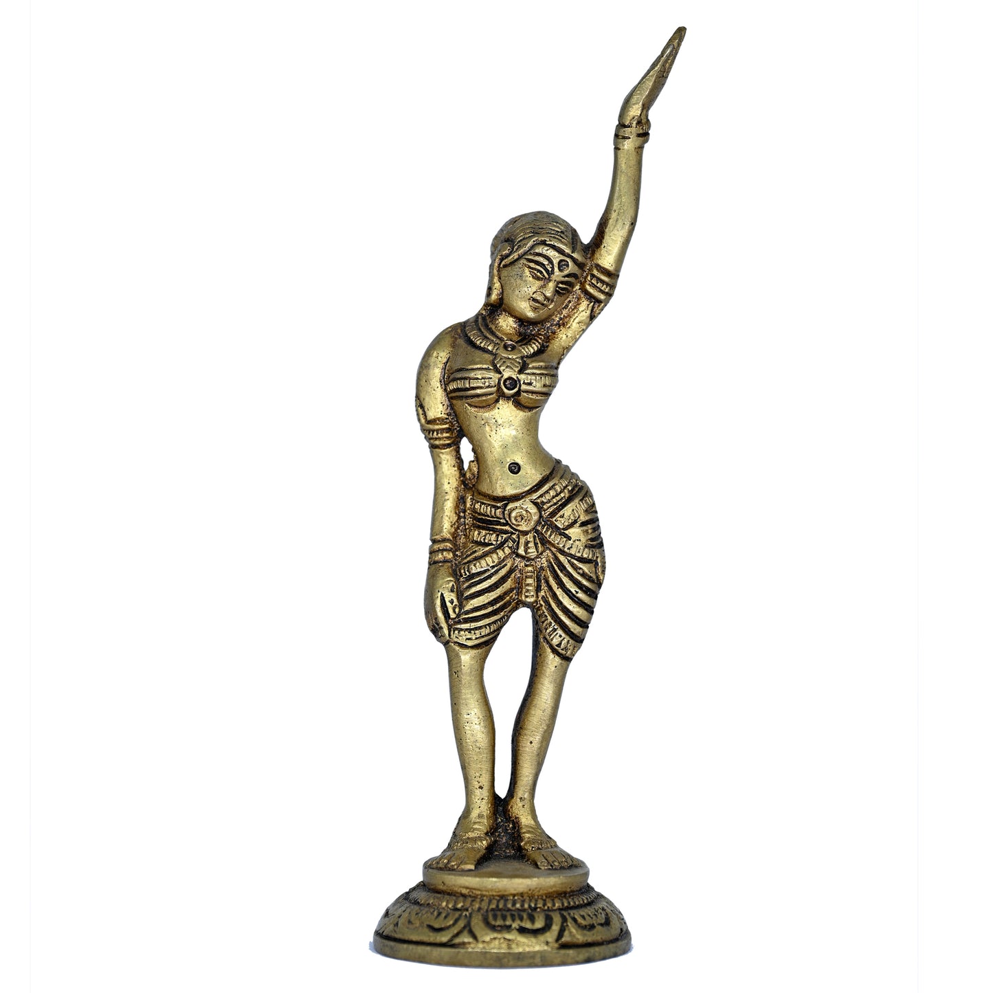 Brass Set of 5 Apsara Dancing Lady Statues