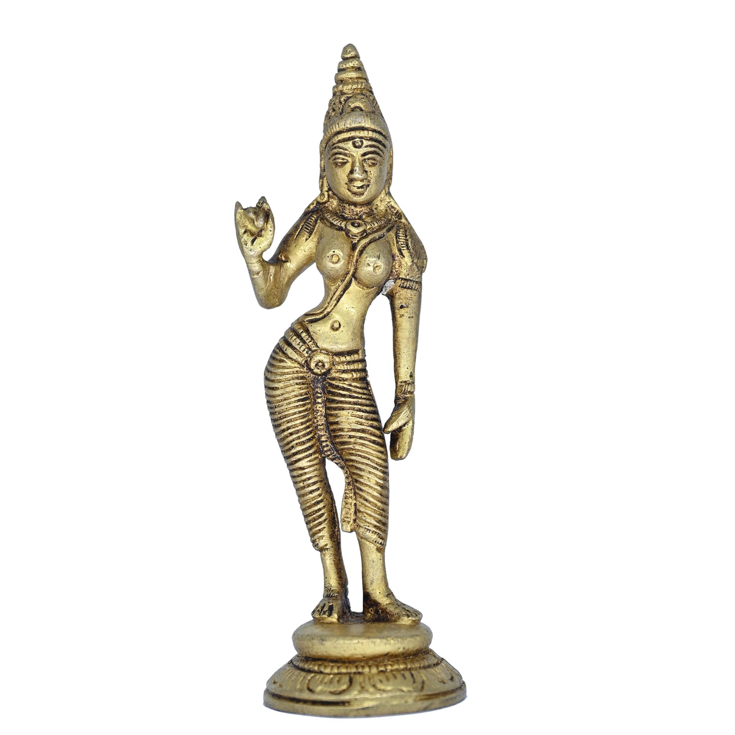Brass Set of 5 Apsara Dancing Lady Statues