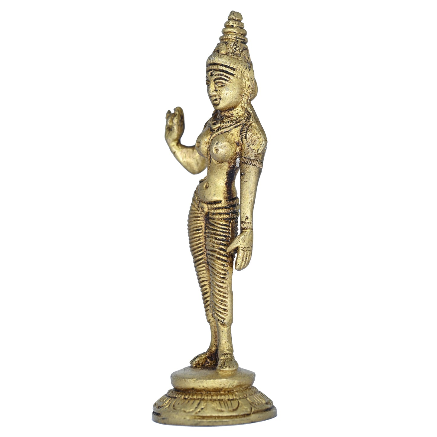 Brass Set of 5 Apsara Dancing Lady Statues