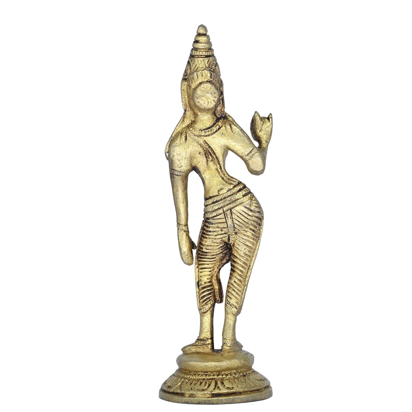 Brass Set of 5 Apsara Dancing Lady Statues