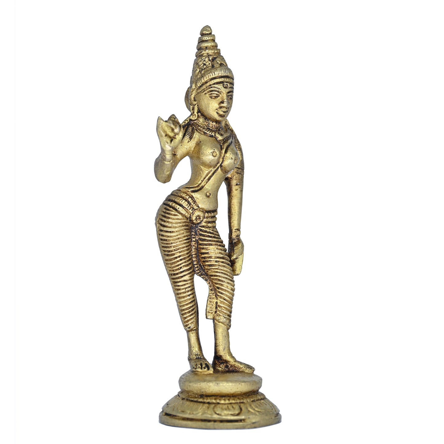 Brass Set of 5 Apsara Dancing Lady Statues