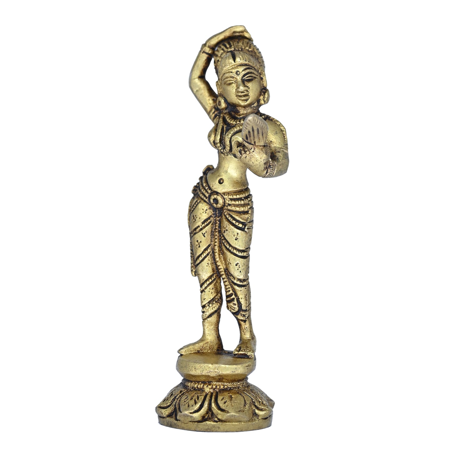 Brass Set of 5 Apsara Dancing Lady Statues