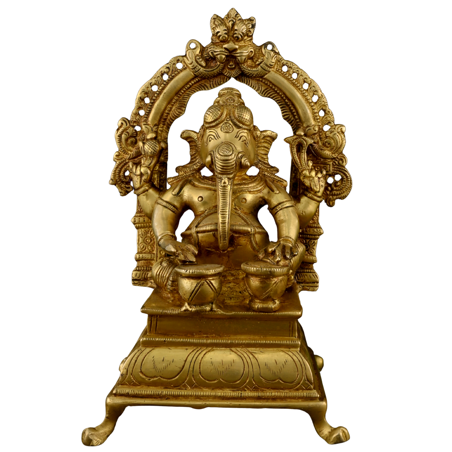 Brass Ganesh Music Arch - Tabla