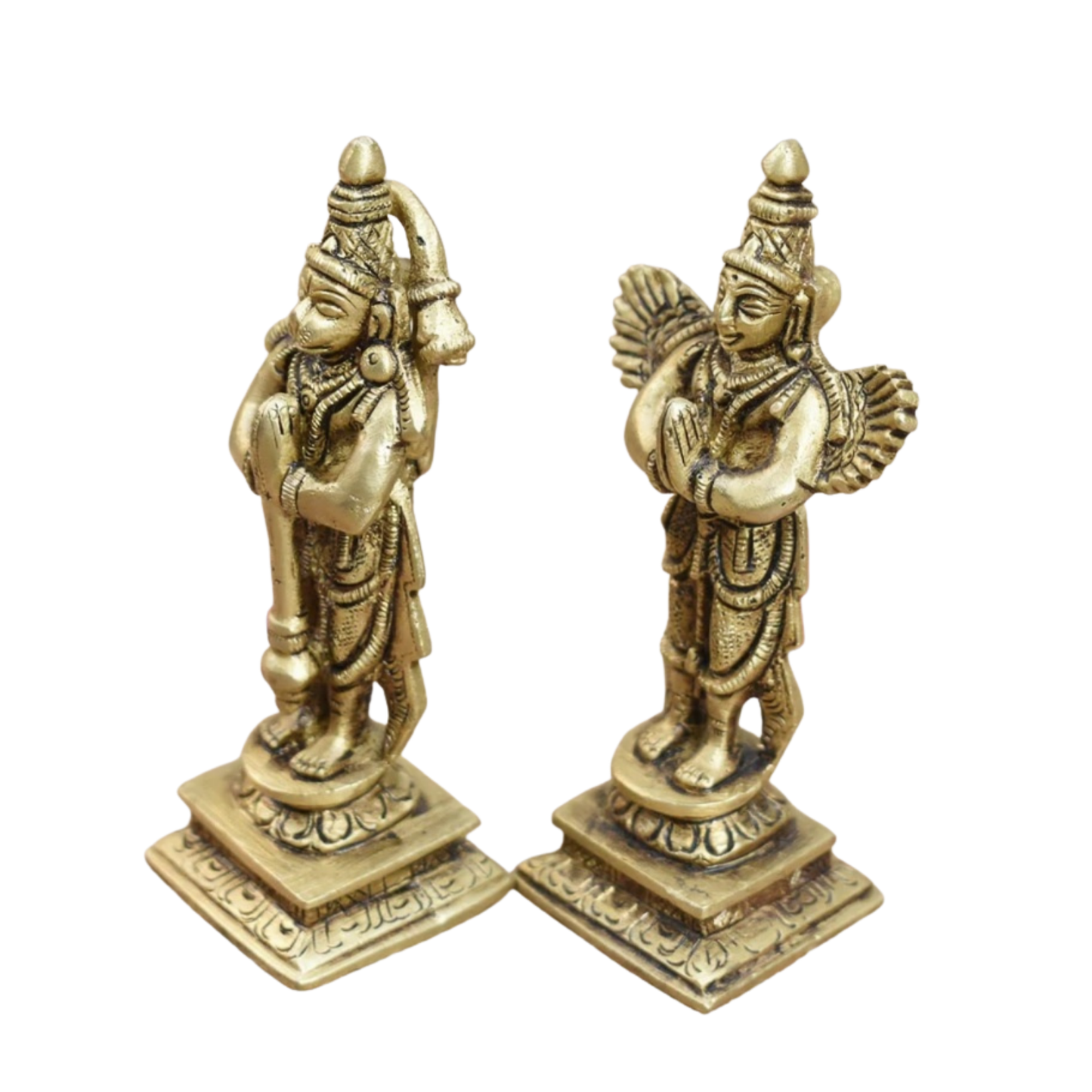 Brass Hanuman Idol with Garuda Idol