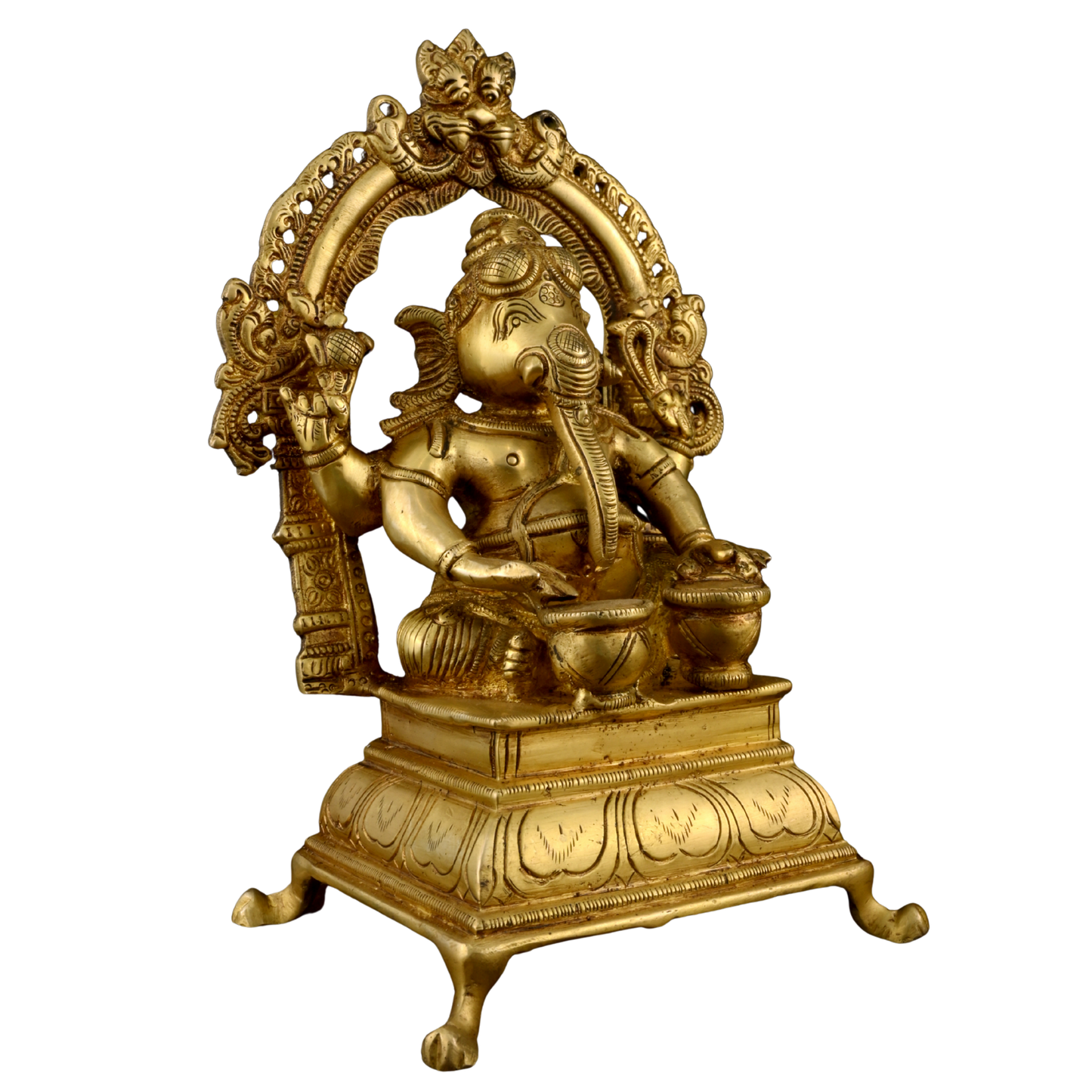 Brass Ganesh Music Arch - Tabla