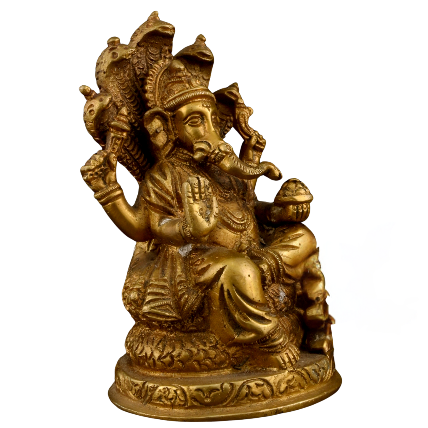 Brass Ganesha with Sheshnaag Arch