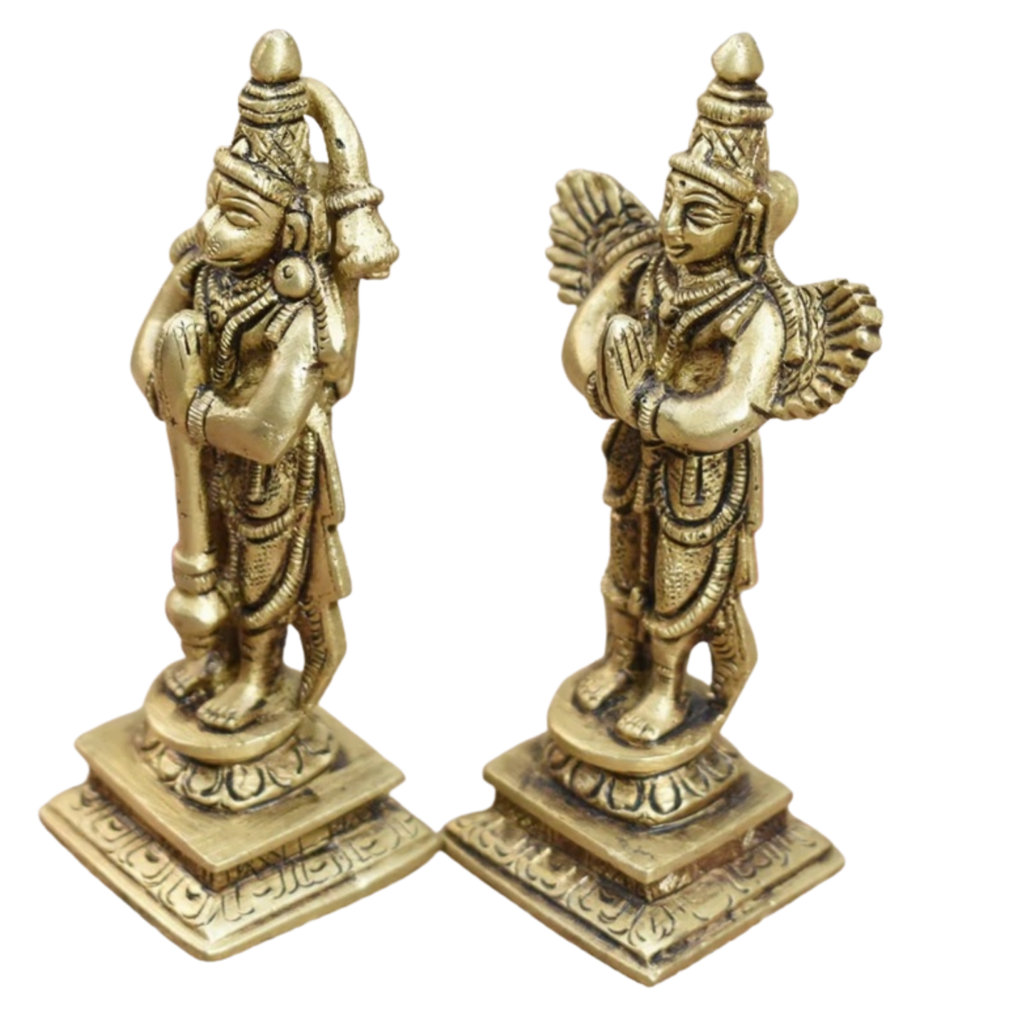Brass Hanuman Idol with Garuda Idol