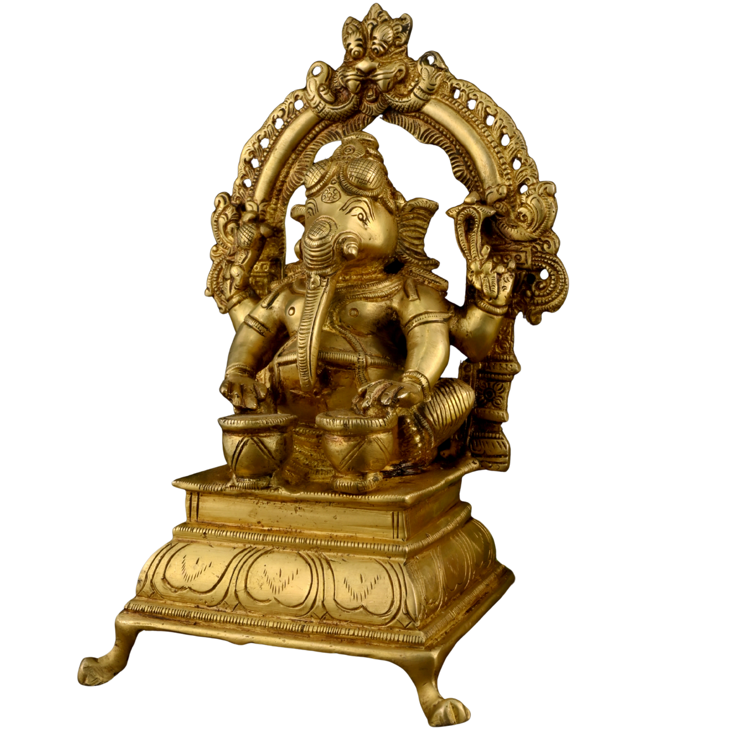 Brass Ganesh Music Arch - Tabla