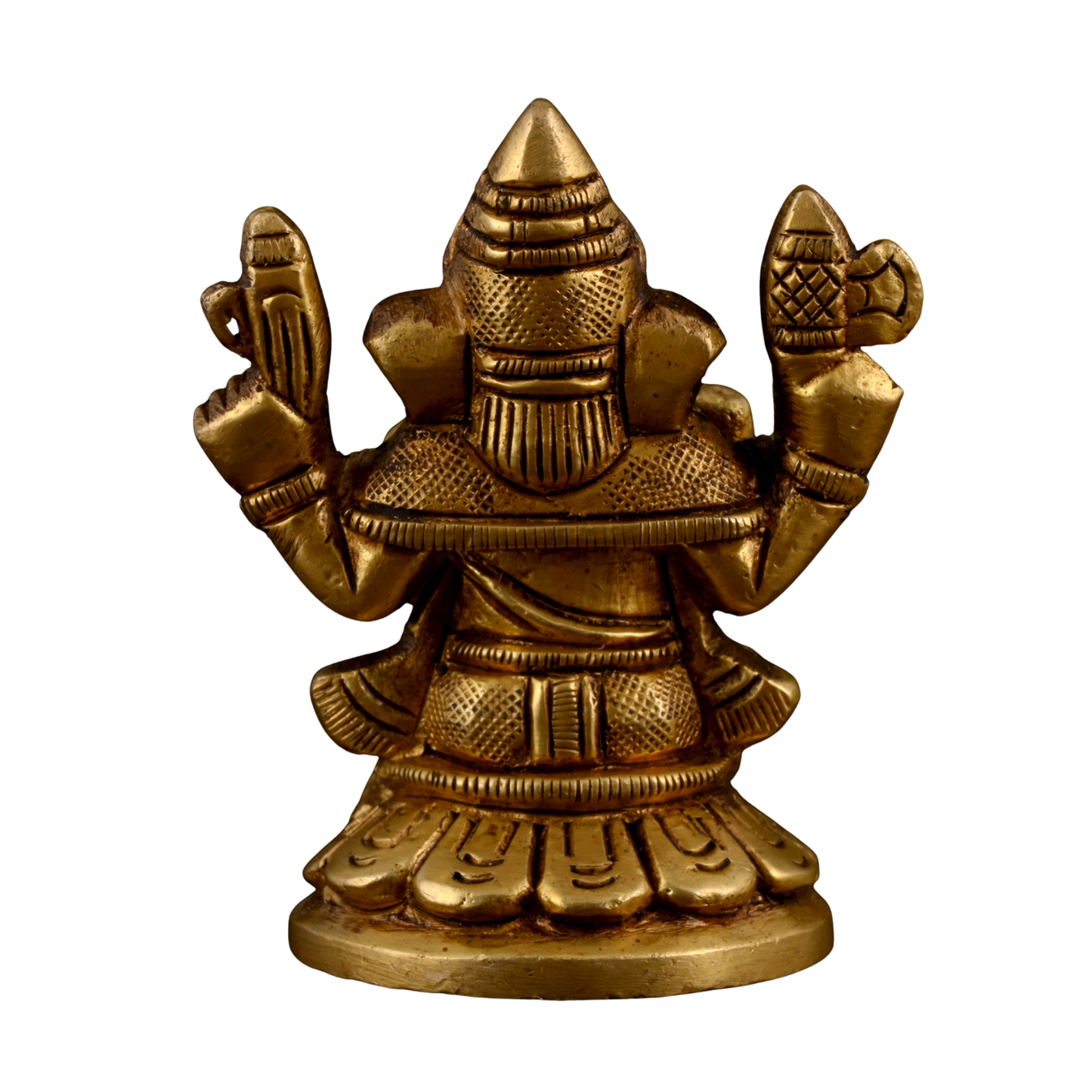 Brass Ganesha Laxmi Idol Set Small for Pooja