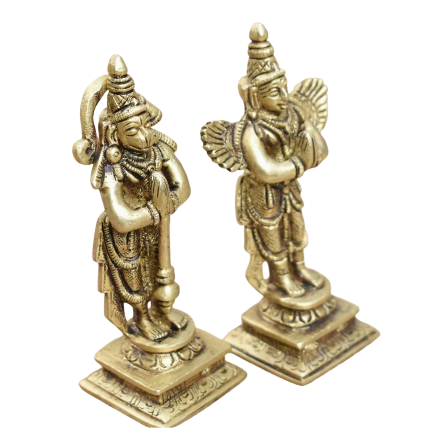 Brass Hanuman Idol with Garuda Idol