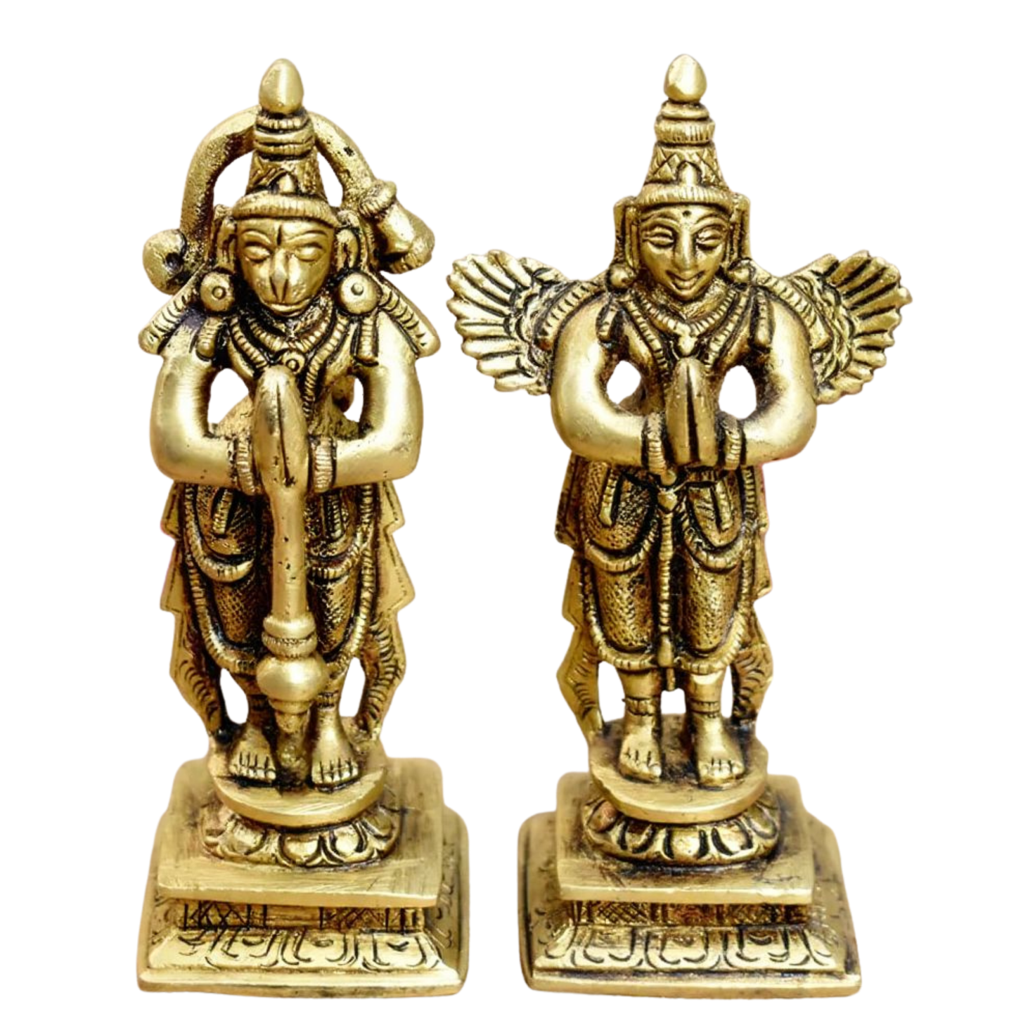 Brass Hanuman Idol with Garuda Idol