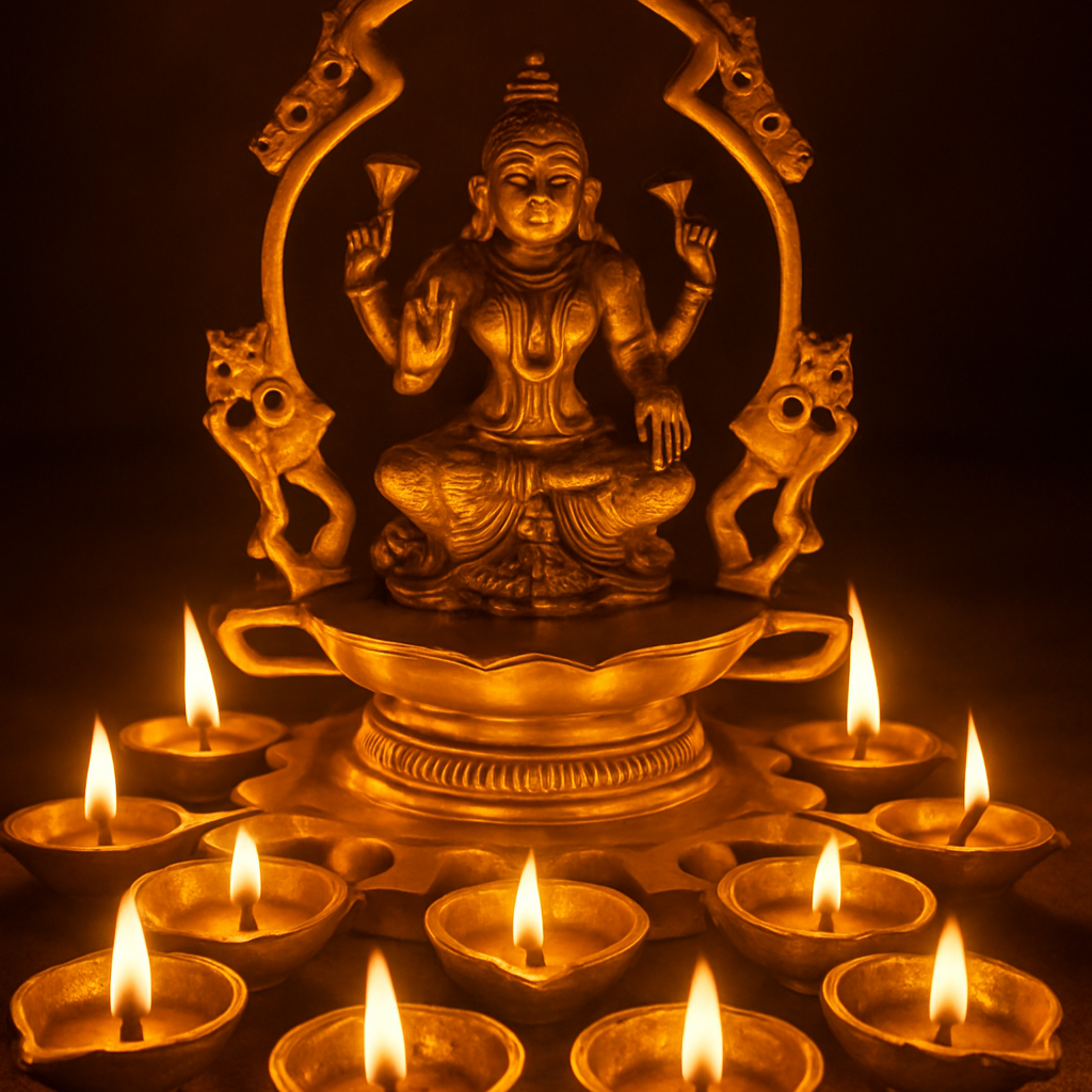 Brass Laxmi 21 Diya