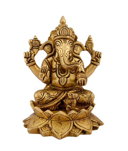 Brass Kamal Ganesha