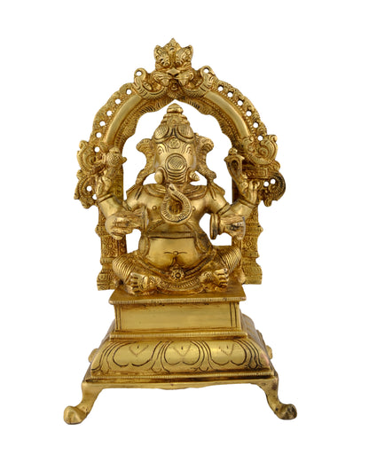 Brass Ganesha Music Arch - Manjeera