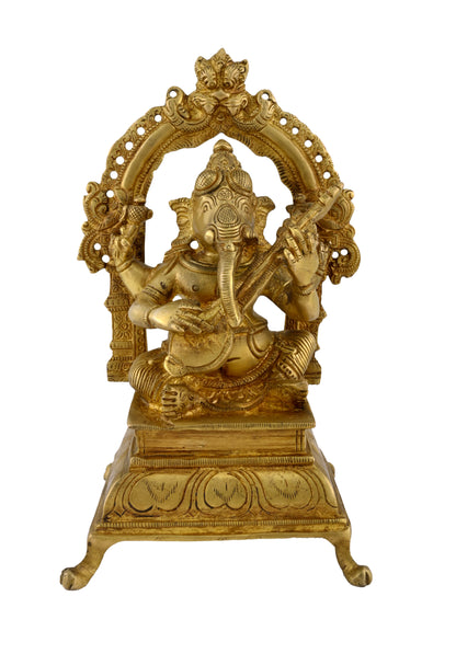 Brass Music Ganesh Arch Veena