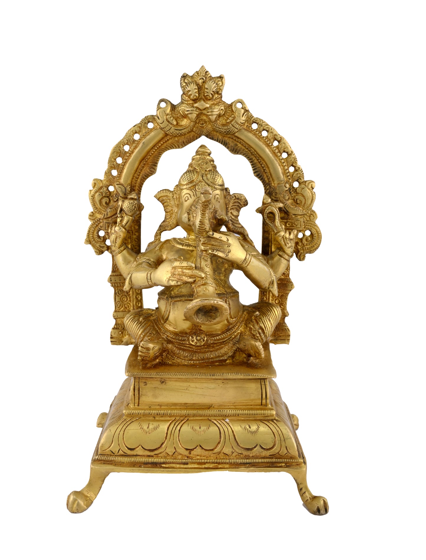 Brass Ganesha with Flute