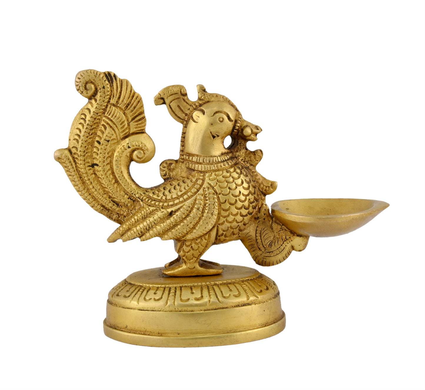 Brass Peacock Diya