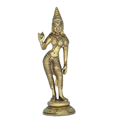 Brass Set of 5 Apsara Dancing Lady Statues