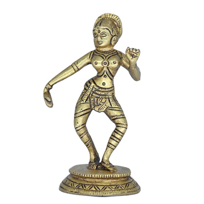 Brass Set of 5 Apsara Dancing Lady Statues