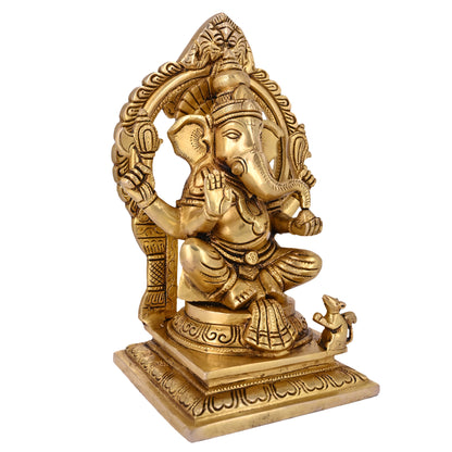 Brass Ganesha & Laxmi - Big Arch