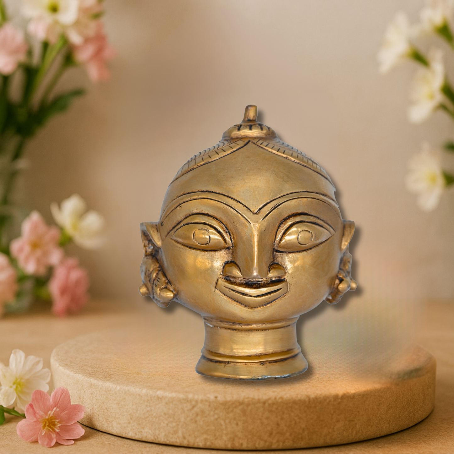 Brass Gauri Head
