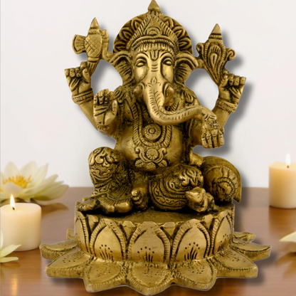 Brass Kamal Ganesha