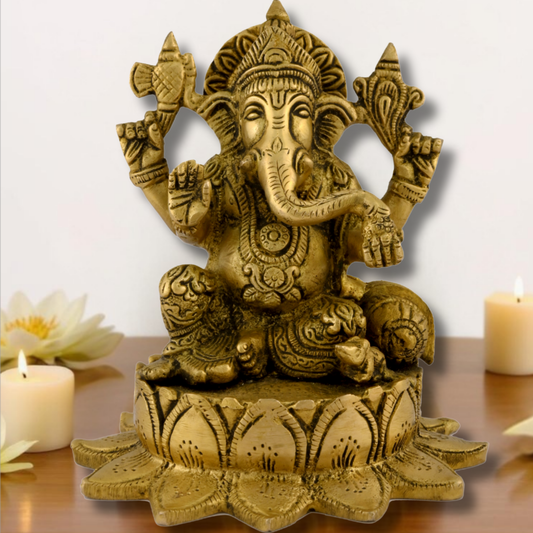 Brass Kamal Ganesha