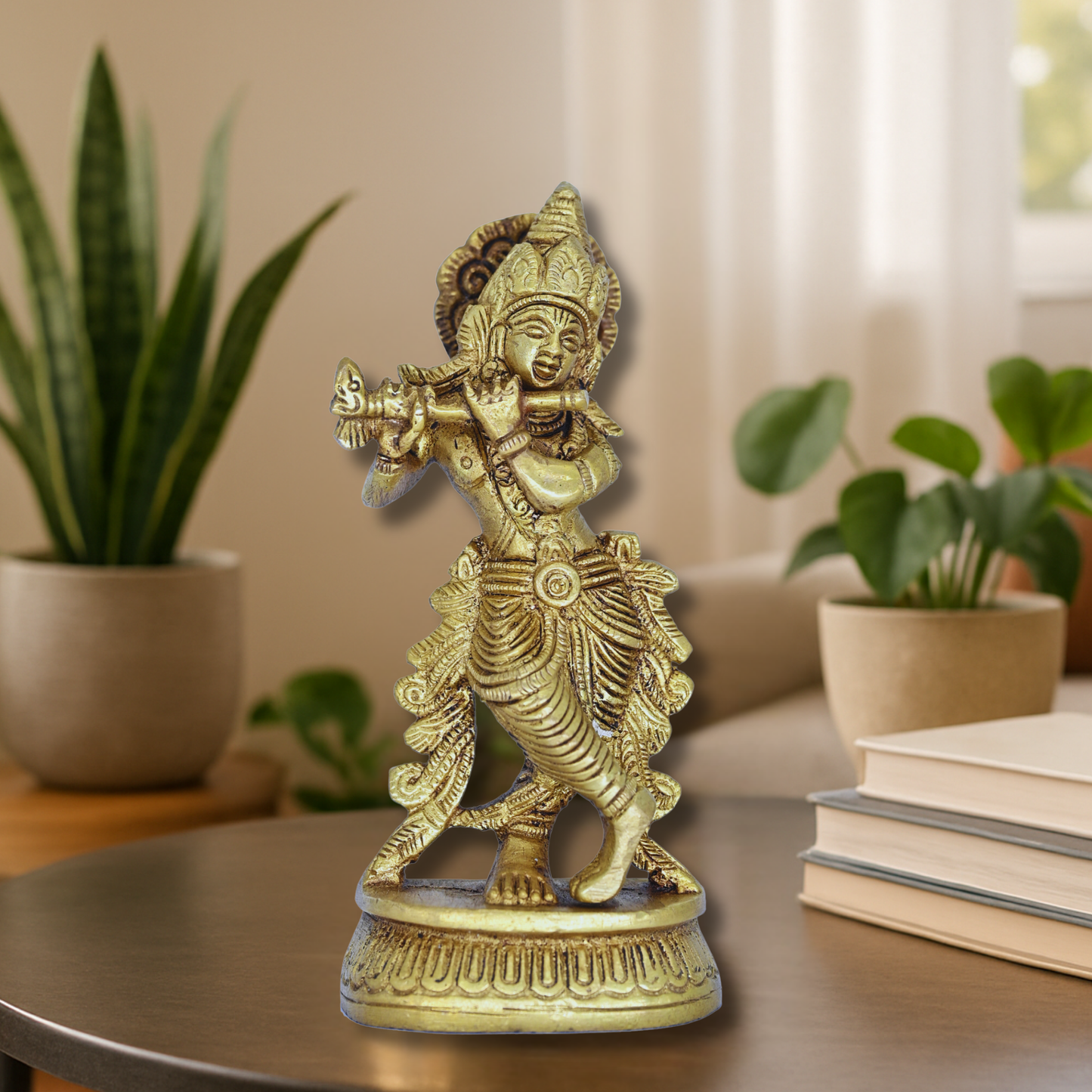 Brass Krishna Small