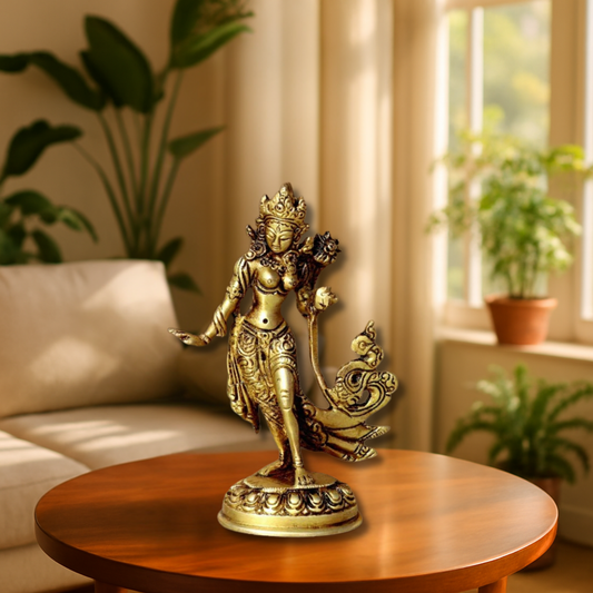 Brass Apsara Standing Tara Statue