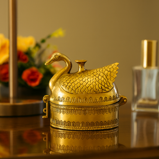 Brass Swan Box