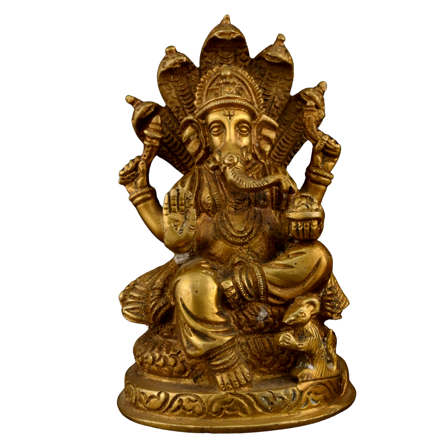 Brass Ganesha with Sheshnaag Arch