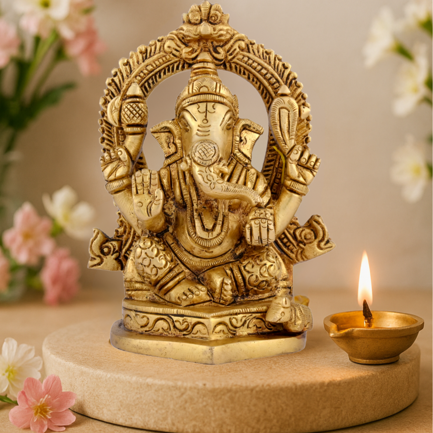 Brass Ganesha Arch