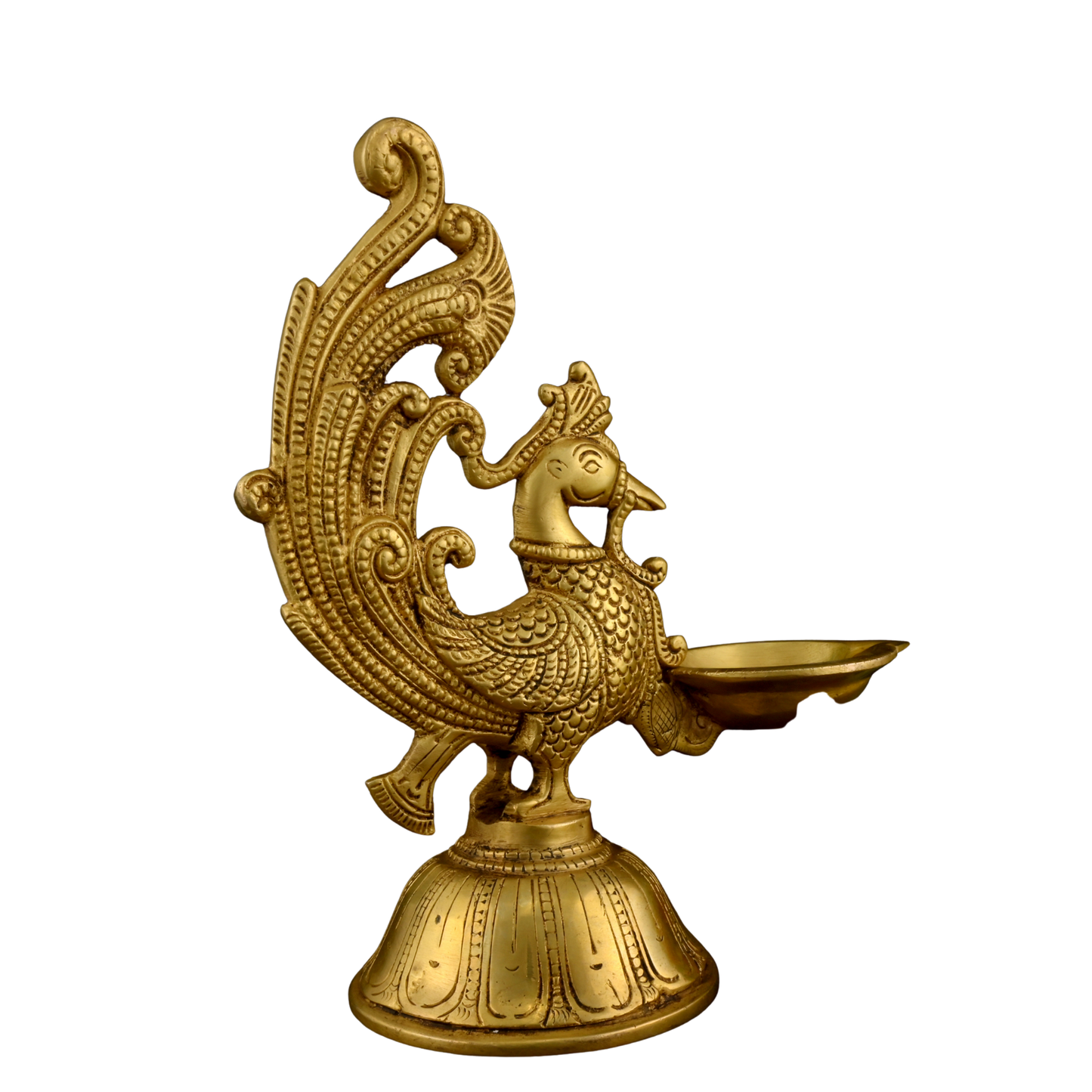 Brass Peacock Diya