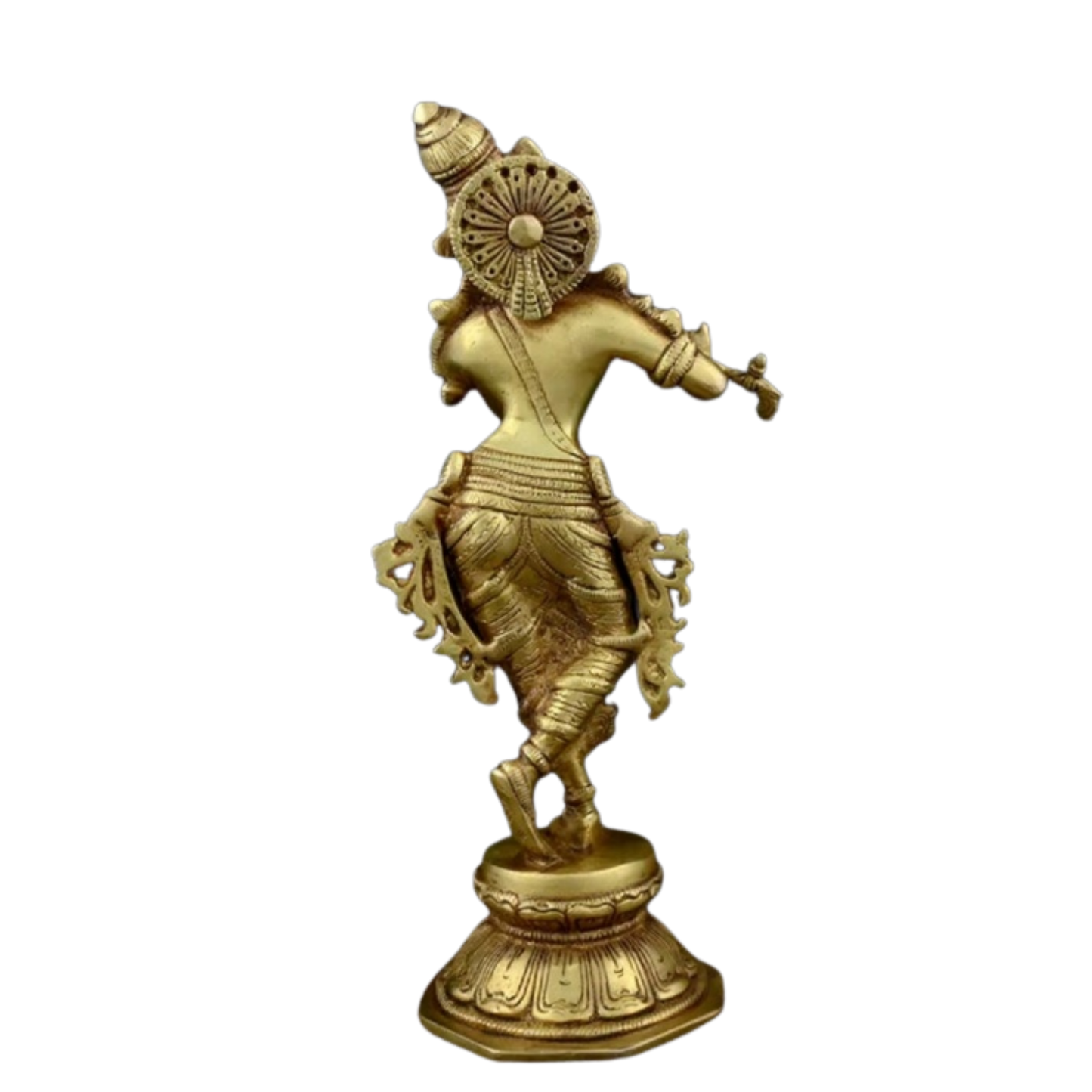Brass Krishna Antique Standing Idol
