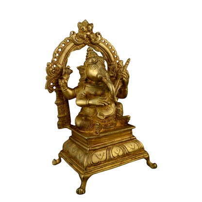 Brass Music Ganesh Arch Veena