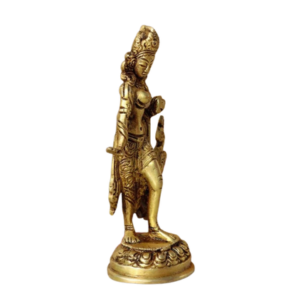 Brass Apsara Standing Tara Statue