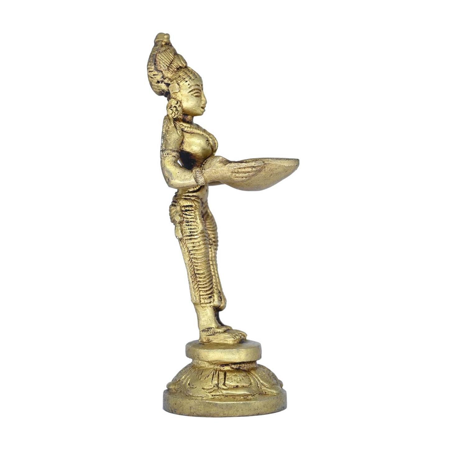 Brass Deep Lakshmi Statue Pair (2 Pieces)