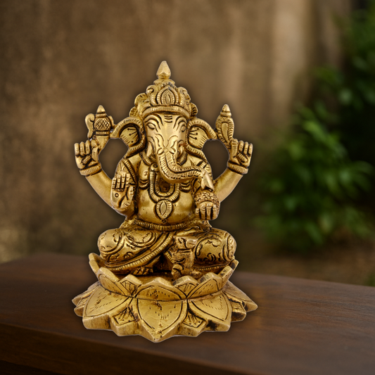 Brass Kamal Ganesha