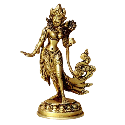 Brass Apsara Standing Tara Statue