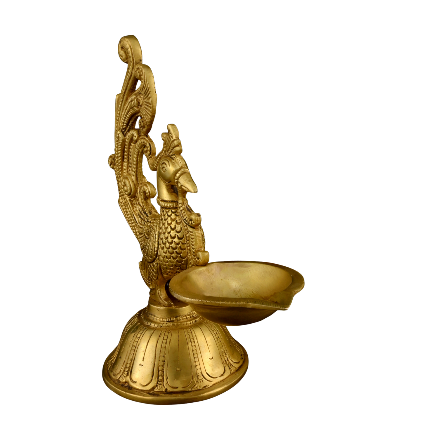 Brass Peacock Diya
