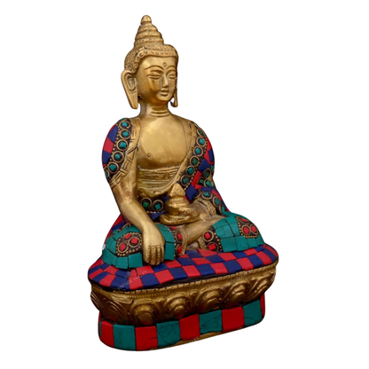 Brass Buddha Idol Sitting