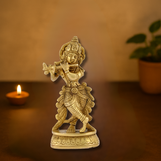Brass Small Krishna