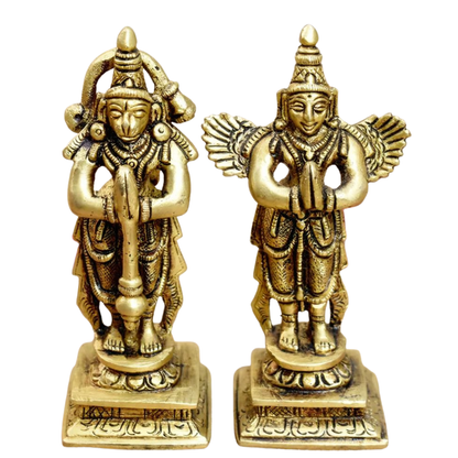 Brass Hanuman Idol with Garuda Idol