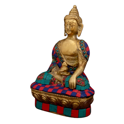 Brass Buddha Idol Sitting