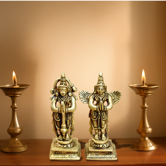 Brass Hanuman Idol with Garuda Idol