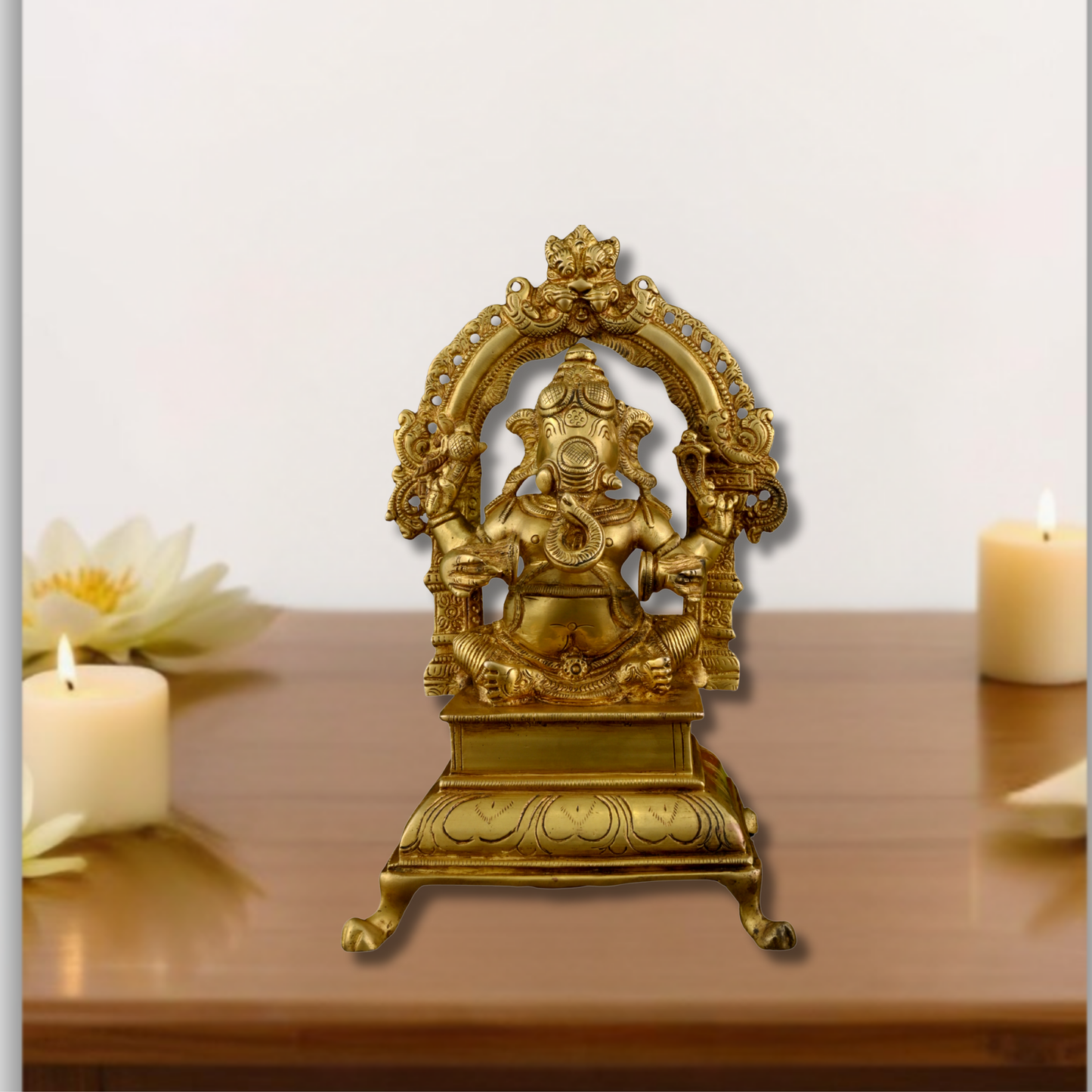 Brass Ganesha Music Arch - Manjeera