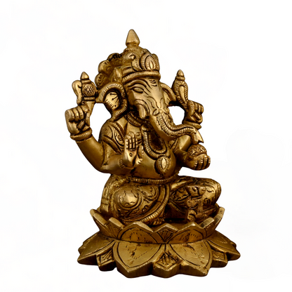 Brass Kamal Ganesha