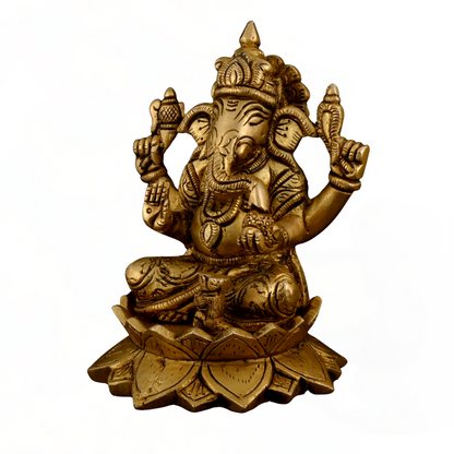 Brass Kamal Ganesha